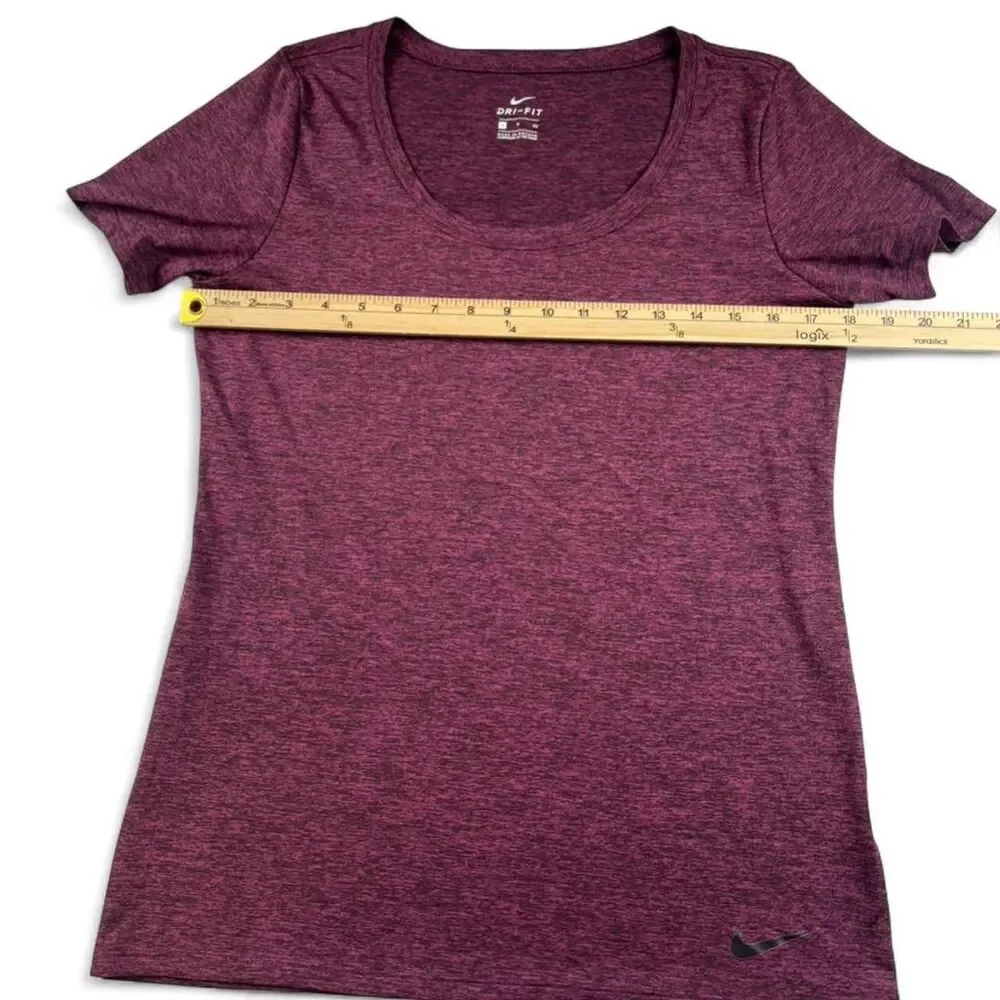 Nike Women’s Dri-FIT Burgundy Athletic T-Shirt | Size Small